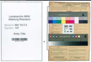 Entnazifizierung Fritz Arntz , geb. 29.03.1903 (Schlosser)