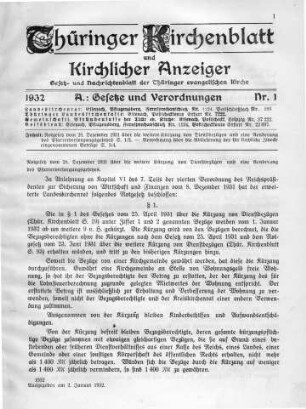 Nr. 1 : 2. Januar 1932
