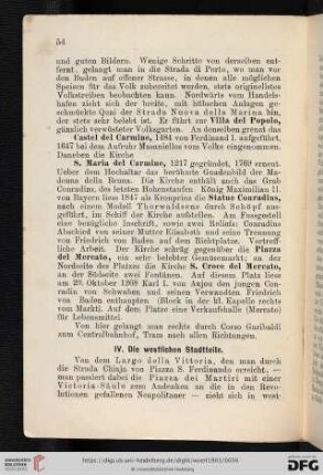 IV. Die westlichen Stadtteile