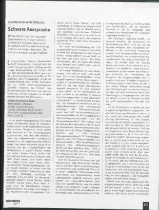 Schwedisch-Wörterbuch: Schwere Aussprache