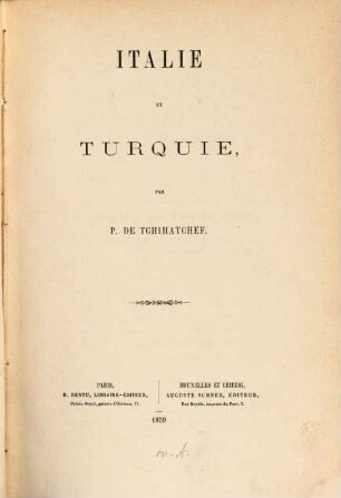Italie et Turquie