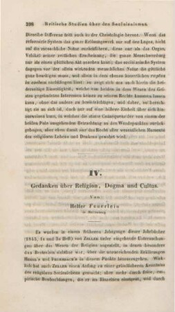 398-419 Gedanken über Religion, Dogma und Cultus