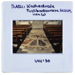 Bari, Kathedrale San Sabino : Mittelschiff, Fußbodenrose