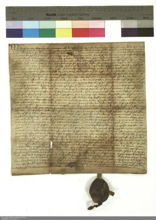 Balthasar [von Dernbach], Abt von Fulda und Inhaber des Klosters Johannesberg, verleiht ein halbes Gut bei Hattenhof