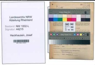 Entnazifizierung Josef Heckhausen , geb. 19.02.1912 (Assessor)