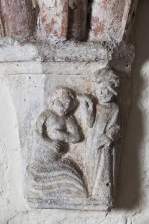 Heilung des Hauptmanns Naamann durch den Propheten Elisa im Jordan