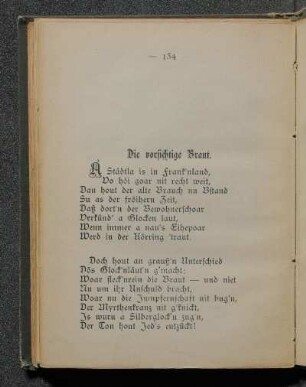 Die vorsichtige Braut.