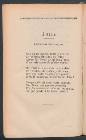 Á ella : Recuerdos del pasado