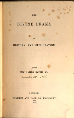 The Divine Drama of History and Civilisation
