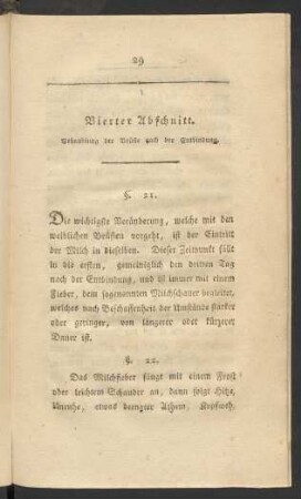 Vierter Abschnitt. Behandlung der Brüste nach der Entbindung