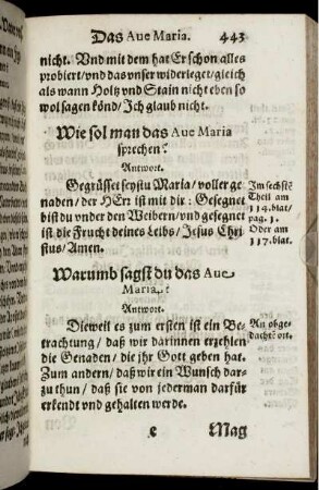 Wie sol man das Ave Maria sprechen?