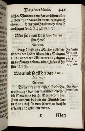 Wie sol man das Ave Maria sprechen?