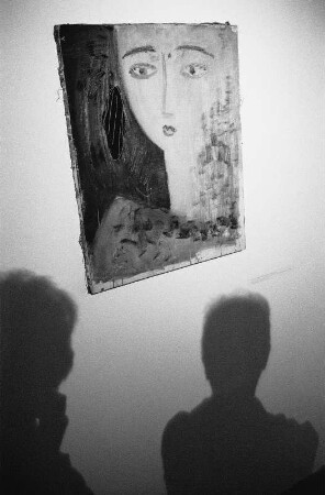 Brno : In Brno, in der Tichy-Ausstellung mit Schatten (v.l.) von mir und Jan Valter