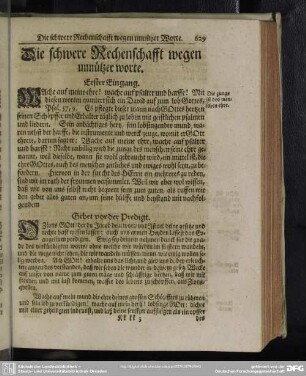 Die schwere Rechenschafft wegen unnützer worte