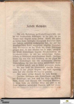 Aelteste Geschichte