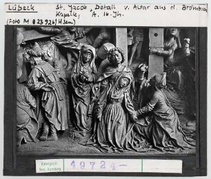 Lübeck, St. Jacob: Altar, Kreuzigung, Detail