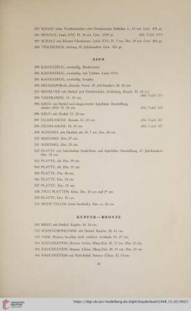 Zinn (Nr. 289-310)