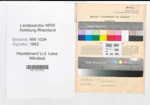 Entnazifizierung Nikolaus Von Heydebrand U.d. Lasa , geb. 06.08.1885 (Oberst)