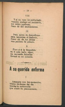 A su querida enferma