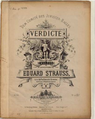 Verdicte : Walzer für Pianoforte ; op. 137