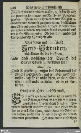 Das Zwey und funffzigste Send-Schreiben