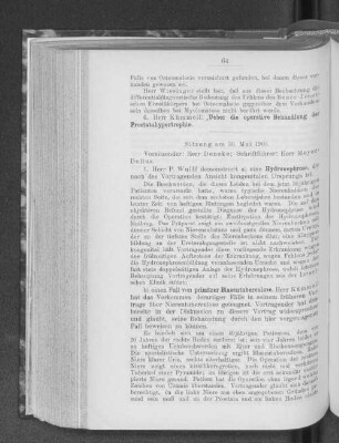 Sitzung am 30. Mai 1905.