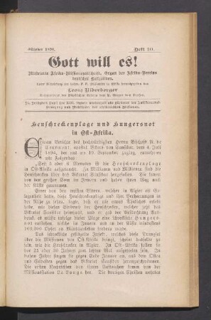 Heft 10. Oktober 1894