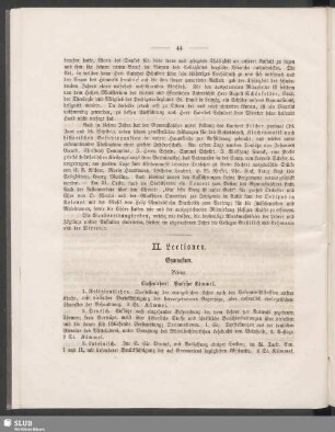 II. Lectionen