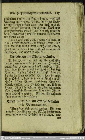 Einen Rehrücken am Spieße gebraten mit Pommeranzen