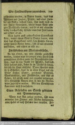 Einen Rehrücken am Spieße gebraten mit Pommeranzen