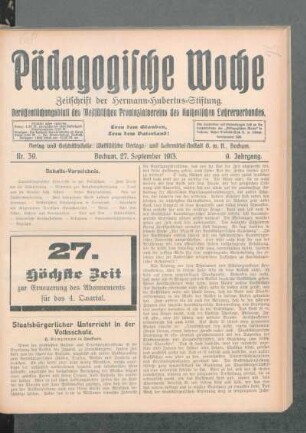 Staatsbürgerlicher Unterricht in der Volksschule