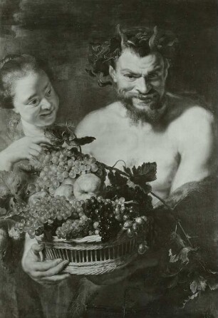 Satyr und Mädchen mit dem Fruchtkorbe