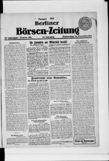Berliner Börsen-Zeitung, Abendausgabe