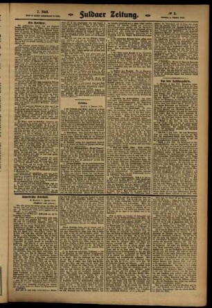 Zweite Ausgabe vom Samstag, den 04. Januar 1913.