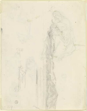Landschaft und verschiedene Figuren