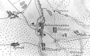 Königswartha. Situationskarten von den Kriegsschauplätzen des 7jährigen Krieges, Bl. 3 Senftenberg-Hoyerswerda, 1805 (Sign.: VIII 57)