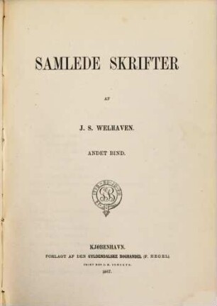 Samlede Skrifter, 2