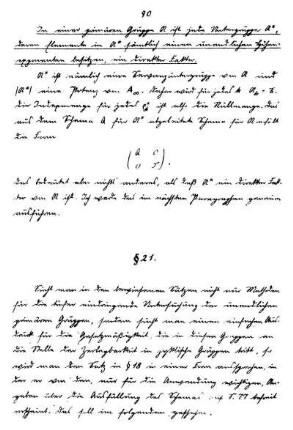 § 21. Die Hauptsätze