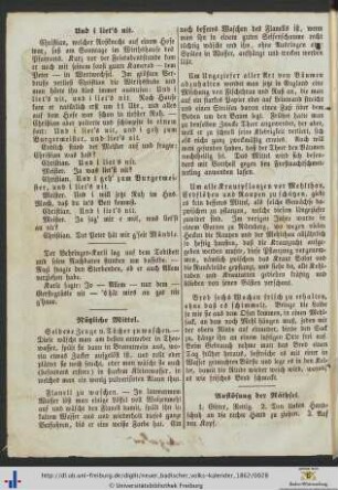Auflösung der Räthsel.