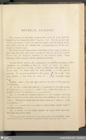 Metrical Analysis