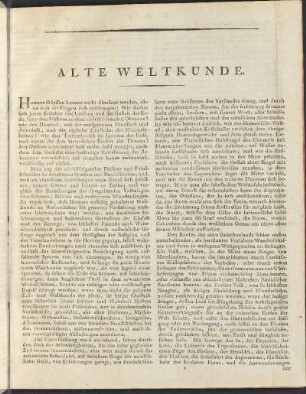 Alte Weltkunde