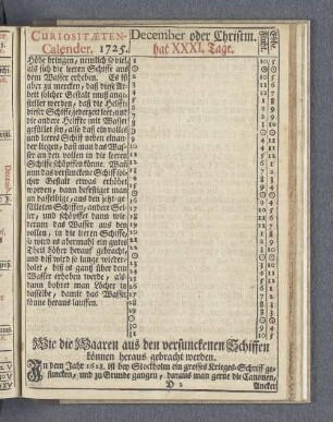 [Mathemat- Physical- und Historische Curiositæten von der Sonnen sichtbaren Grösse, und woher derselben Wärme entstehe/ nebst andern sonderbaren merckwürdigen Sachen]