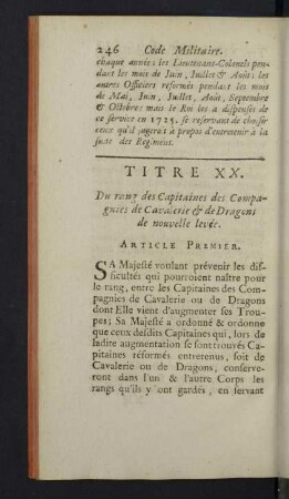 Titre XX.