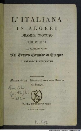 L' italiana in Algeri