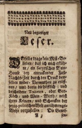 Neu begieriger Leser.