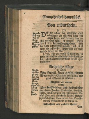 [Neunzehendes hauptstück. - Ein und zwantzigstes hauptstück.]