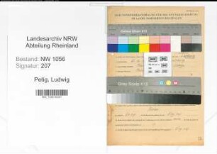 Entnazifizierung Ludwig Petig , geb. 21.12.1901 (Eisenbahner)