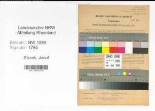 Entnazifizierung Josef Strank , geb. 08.11.1888 (Brandmeister)