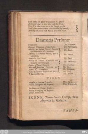 Dramatis Personae.