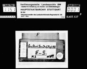 Namenskartei des Ersatzbataillons (Buchstaben F-G)